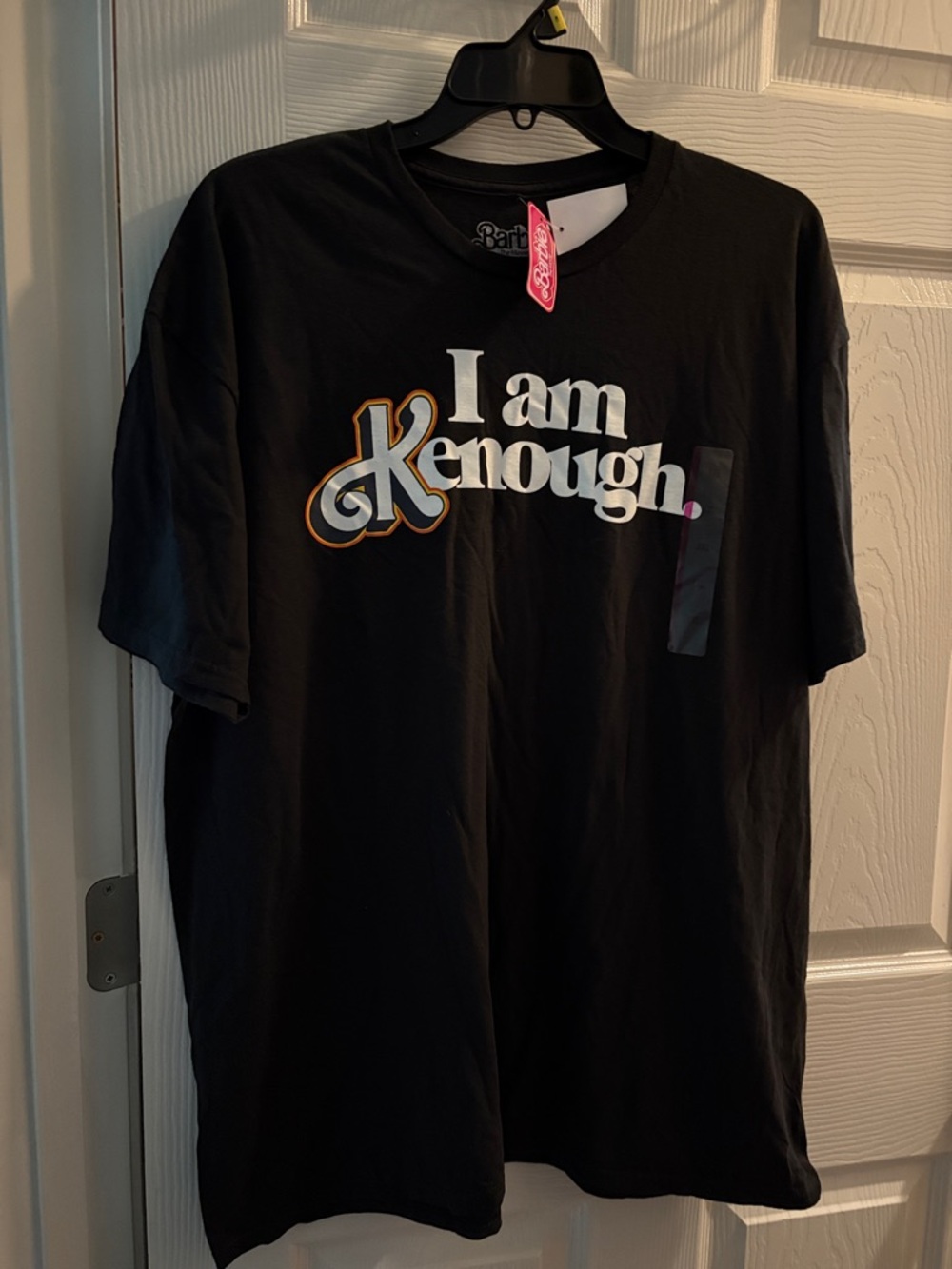 Barbie Black Short-Sleeve 'I am Kenough' Graphic Tee with Multicolor Accent